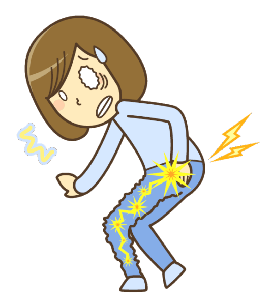 坐骨神経痛の女性